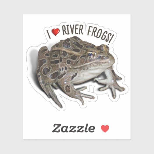 Ik hou van River Frogs Sticker (Vel)