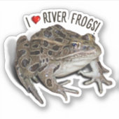 Ik hou van River Frogs Sticker (Voorkant)