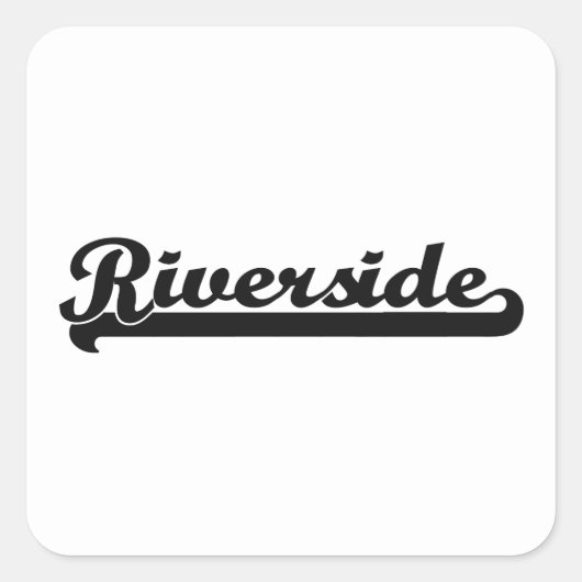 Ik hou van Riverside California Classic Design Vierkante Sticker (Voorkant)