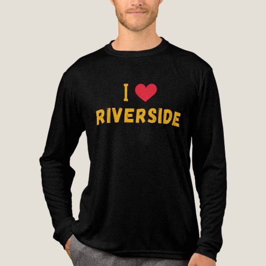 Ik hou van Riverside, Californië Tri-Blend Shirt (Voorkant volledig)