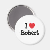 Ik hou van Robert hart op maat gepersonaliseerd Magneet (Voorkant / Achterkant)