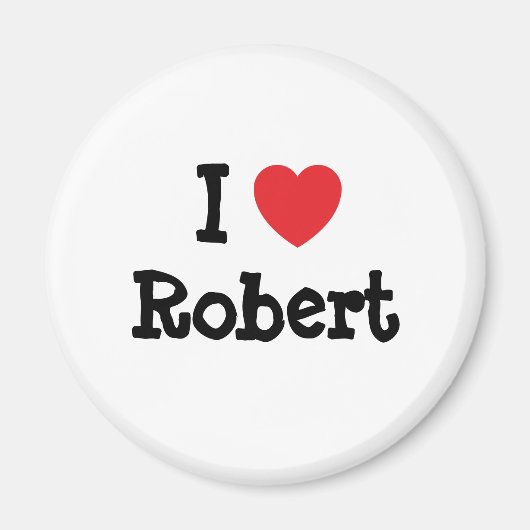 Ik hou van Robert hart op maat gepersonaliseerd Magneet (Voorkant)