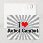 Ik hou van Robot Combat Briefkaart (Voorkant / Achterkant)