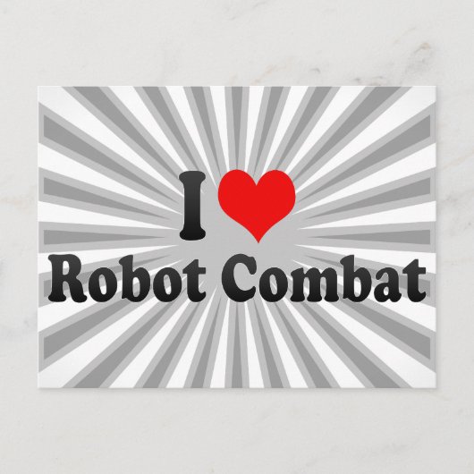 Ik hou van Robot Combat Briefkaart (Voorkant)