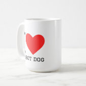 Ik hou van robot hond koffiemok (Voorkant links)