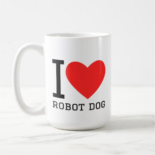 Ik hou van robot hond koffiemok