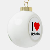 ik hou van robotica keramische bal ornament (Links)