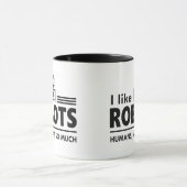 Ik hou van Robots Coffee Cup, Funny Robot Mok (Midden)