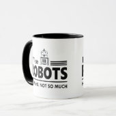 Ik hou van Robots Coffee Cup, Funny Robot Mok (Voorkant links)