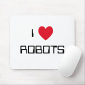 Ik hou van robots Mousepad Muismat (Met muis)