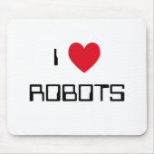 Ik hou van robots Mousepad Muismat (Voorkant)