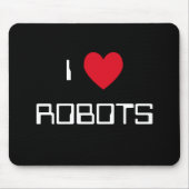 Ik hou van robots Mousepad Muismat (Voorkant)