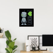 Ik hou van robots poster (Thuiskantoor)