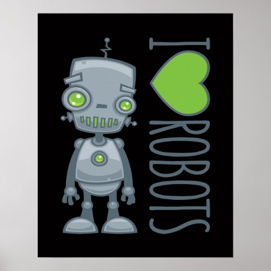 Ik hou van robots poster (Voorkant)