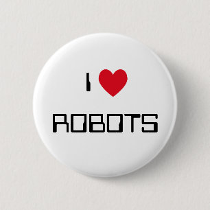 Ik hou van robots ronde button 5,7 cm