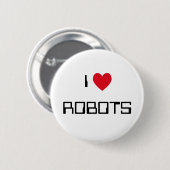 Ik hou van robots ronde button 5,7 cm (Voorkant /achterkant)