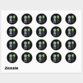 Ik hou van robots ronde sticker (Vel)