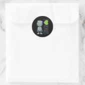 Ik hou van robots ronde sticker (Tas)