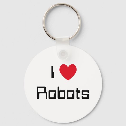 Ik hou van robots sleutelhanger (Voorkant)