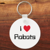 Ik hou van robots sleutelhanger (Voorkant)