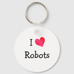Ik hou van robots sleutelhanger
