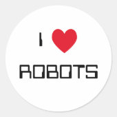 Ik hou van robots Stickers (Voorkant)