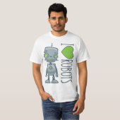 Ik hou van robots t-shirt (Voorkant volledig)