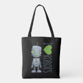 Ik hou van robots tote bag (Achterkant)