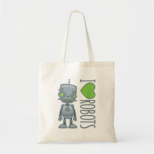 Ik hou van robots tote bag (Voorkant)