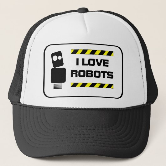 Ik hou van robots trucker pet (Voorkant)