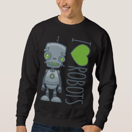 Ik hou van robots trui (Voorkant)