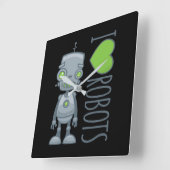 Ik hou van robots vierkante klok (Hoek)