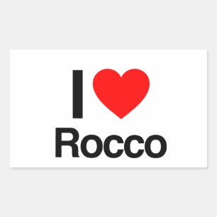 ik hou van rocco rechthoekige sticker