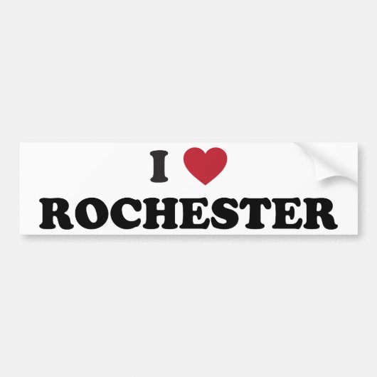 Ik hou van Rochester New York Bumpersticker (Voorkant)