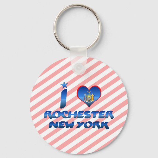 Ik hou van Rochester, New York Sleutelhanger (Voorkant)