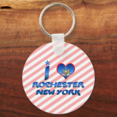 Ik hou van Rochester, New York Sleutelhanger (Voorkant)