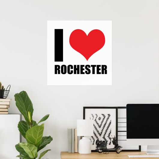 Ik hou van Rochester Poster (Thuiskantoor)