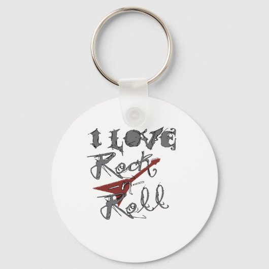 Ik hou van Rock and Roll Sleutelhanger (Voorkant)