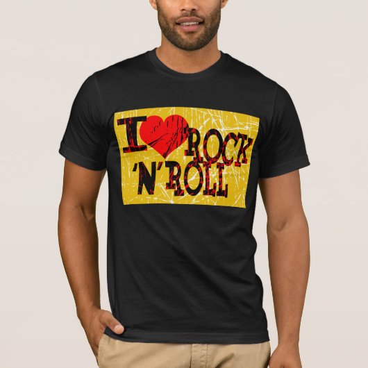 Ik hou van rock and roll t-shirt (Voorkant)
