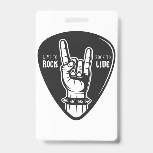Ik hou van rock badge (Voorzijde)