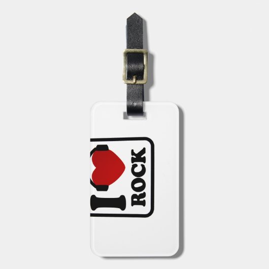 Ik hou van Rock Bagagelabel (Voorkant verticaal)