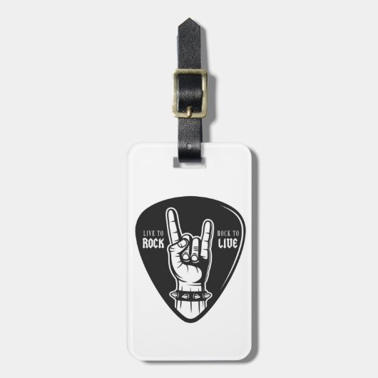 Ik hou van rock bagagelabel (Voorkant verticaal)