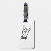 Ik hou van rock bagagelabel (Achterkant verticaal)