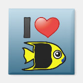 Ik hou van rock beauty magneet (Voorkant)