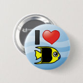 Ik hou van rock beauty ronde button 5,7 cm (Voorkant /achterkant)