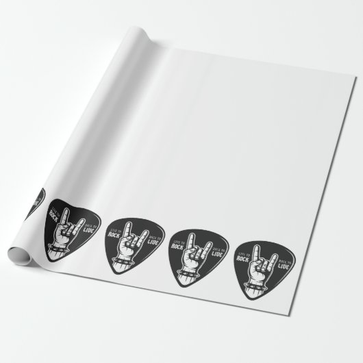 Ik hou van rock cadeaupapier (Uitgerold)