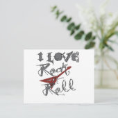 Ik hou van Rock en Roll Briefkaart (Staand voorkant)