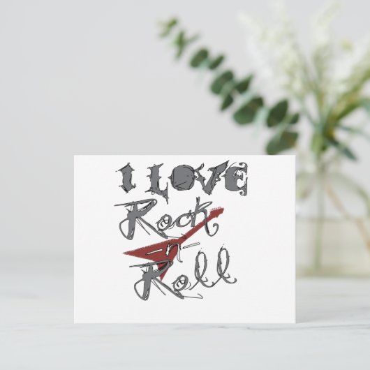 Ik hou van Rock en Roll Briefkaart (Staand voorkant)