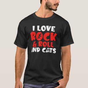 Ik hou van Rock en Roll en Cats Rocker T-shirt