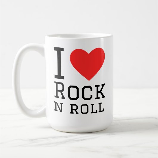 Ik hou van rock en roll koffiemok (Links)